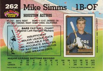 Mike Simms  baseball card collectible - Main Image 2