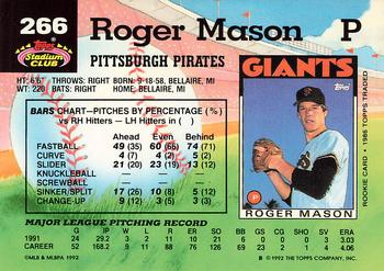 Roger Mason  baseball card collectible - Main Image 2