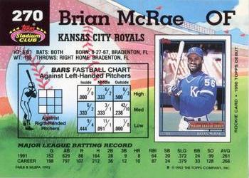 Brian McRae  baseball card collectible - Main Image 2