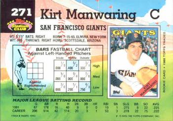 Kirt Manwaring  baseball card collectible - Main Image 2