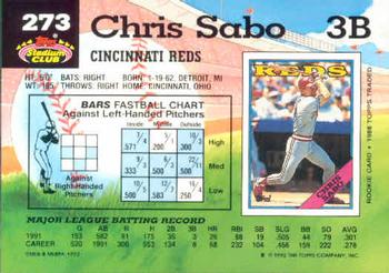 Chris Sabo  baseball card collectible - Main Image 2