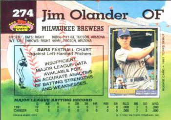Jim Olander  baseball card collectible - Main Image 2