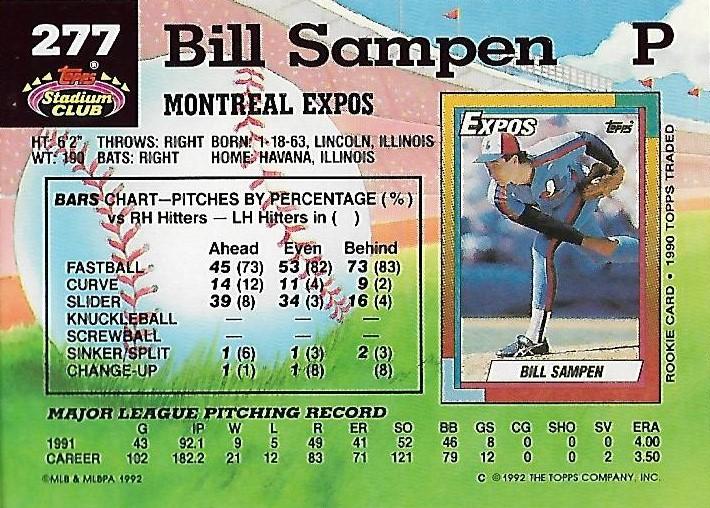 Bill Sampen  baseball card collectible - Main Image 2