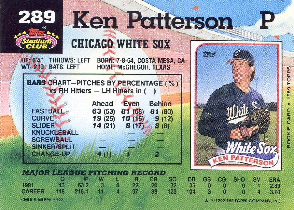 Ken Patterson  baseball card collectible - Main Image 2