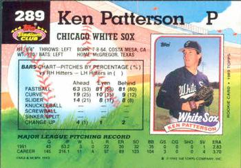 Ken Patterson  baseball card collectible - Main Image 2