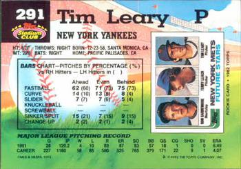 Tim Leary  baseball card collectible - Main Image 2