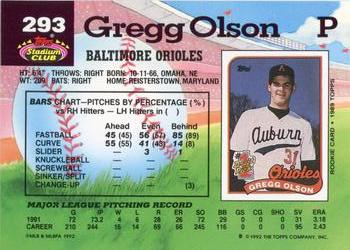 Gregg Olson  baseball card collectible - Main Image 2