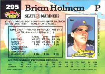 Brian Holman  baseball card collectible - Main Image 2