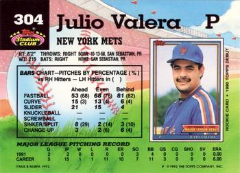 Julio Valera  baseball card collectible - Main Image 2