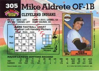 Mike Aldrete  baseball card collectible - Main Image 2