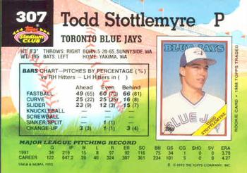 Todd Stottlemyre  baseball card collectible - Main Image 2