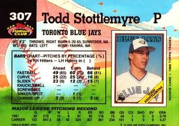 Todd Stottlemyre  baseball card collectible - Main Image 2