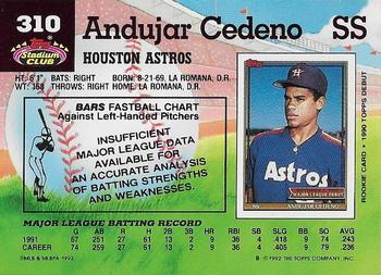 Andujar Cedeno  baseball card collectible - Main Image 2