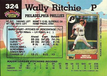 Wally Ritchie  baseball card collectible - Main Image 2
