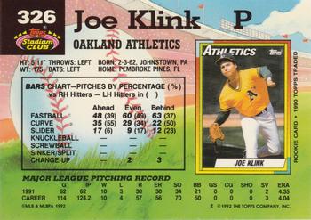 Joe Klink  baseball card collectible - Main Image 2
