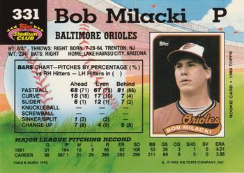 Bob Milacki  baseball card collectible - Main Image 2