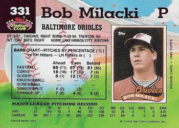 Bob Milacki  baseball card collectible - Main Image 2