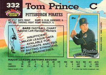 Tom Prince  baseball card collectible - Main Image 2