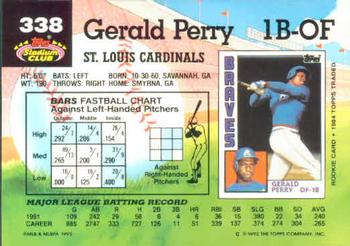 Gerald Perry  baseball card collectible - Main Image 2
