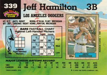 Jeff Hamilton  baseball card collectible - Main Image 2