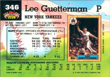 Lee Guetterman  baseball card collectible - Main Image 2
