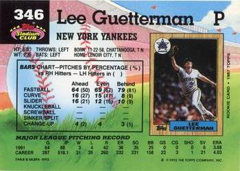 Lee Guetterman  baseball card collectible - Main Image 2