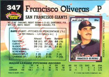 Francisco Oliveras  baseball card collectible - Main Image 2