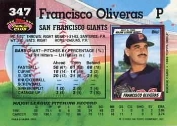 Francisco Oliveras  baseball card collectible - Main Image 2