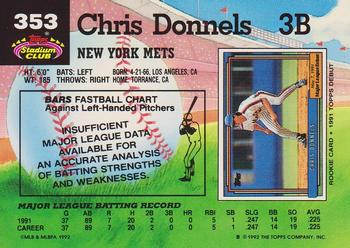 Chris Donnels  baseball card collectible - Main Image 2