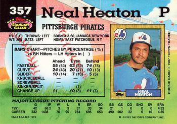 Neal Heaton  baseball card collectible - Main Image 2