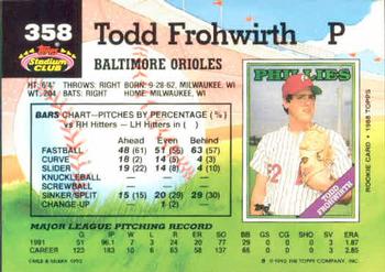 Todd Frohwirth  baseball card collectible - Main Image 2