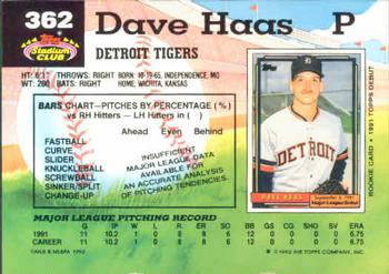 Dave Haas  baseball card collectible - Main Image 2