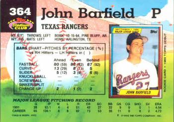 John Barfield  baseball card collectible - Main Image 2