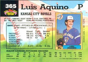 Luis Aquino  baseball card collectible - Main Image 2