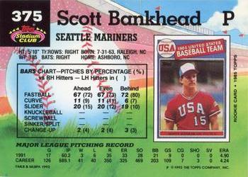 Scott Bankhead  baseball card collectible - Main Image 2