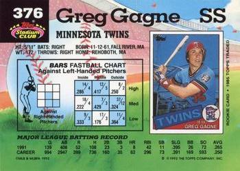 Greg Gagne  baseball card collectible - Main Image 2