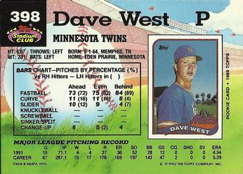 Dave West  baseball card collectible - Main Image 2