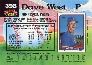 Dave West  baseball card collectible - Main Image 2
