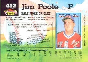 Jim Poole  baseball card collectible - Main Image 2