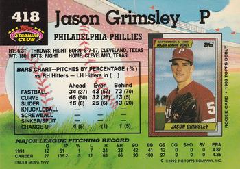 Jason Grimsley  baseball card collectible - Main Image 2