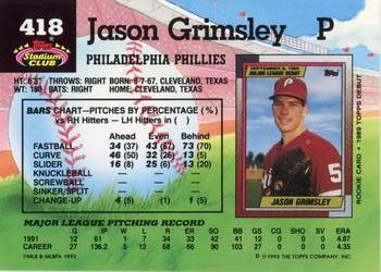 Jason Grimsley  baseball card collectible - Main Image 2
