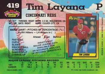 Tim Layana  baseball card collectible - Main Image 2