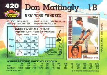 Don Mattingly  baseball card collectible - Main Image 2