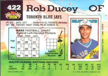 Rob Ducey  baseball card collectible - Main Image 2