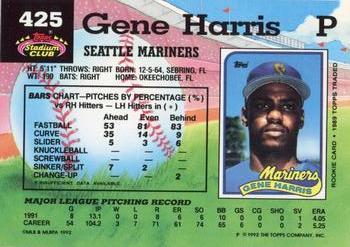Gene Harris  baseball card collectible - Main Image 2