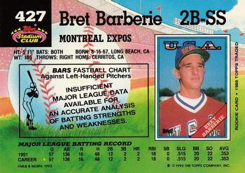 Bret Barberie  baseball card collectible - Main Image 2