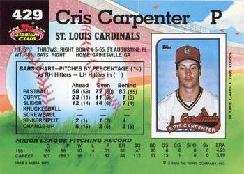 Cris Carpenter  baseball card collectible - Main Image 2