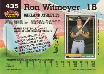 Ron Witmeyer  baseball card collectible - Main Image 2