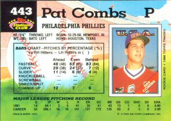 Pat Combs  baseball card collectible - Main Image 2