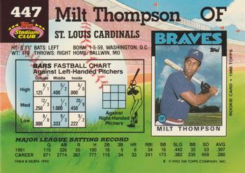 Milt Thompson  baseball card collectible - Main Image 2